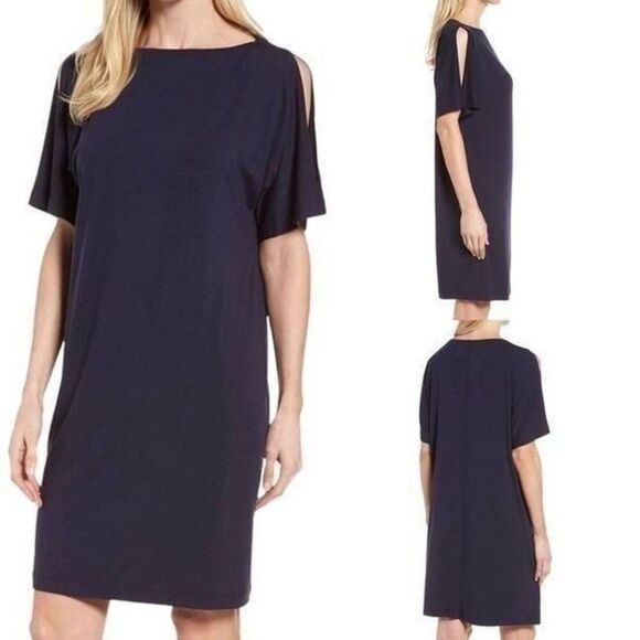 Eileen Fisher Black Kimono jersey dress size small black - Picture 1 of 11
